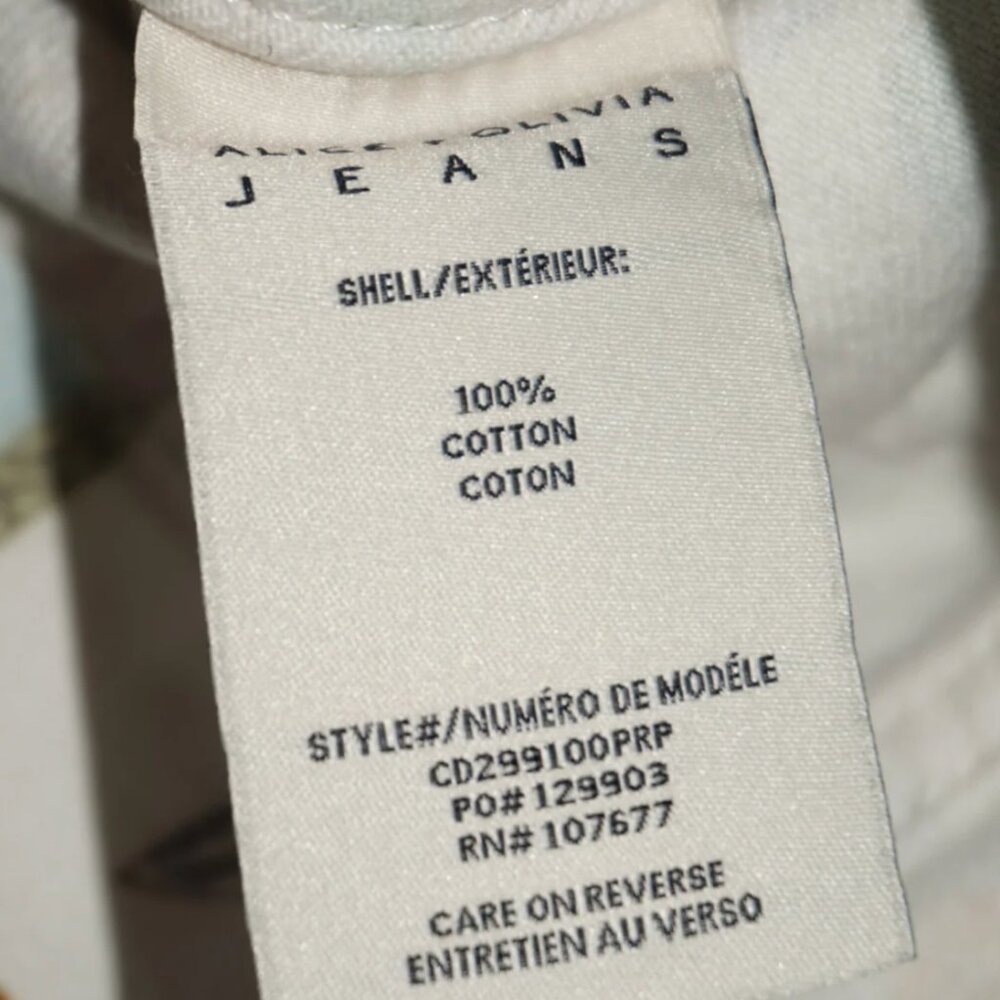 Alice & Olivia Denim "Chloe" Boxy Floral Patchwork Cropped Jacket - Size XS - Picture 6 of 9